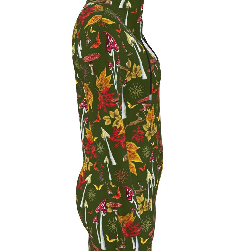 Earthy HareShroom Nature Hoodie Dress