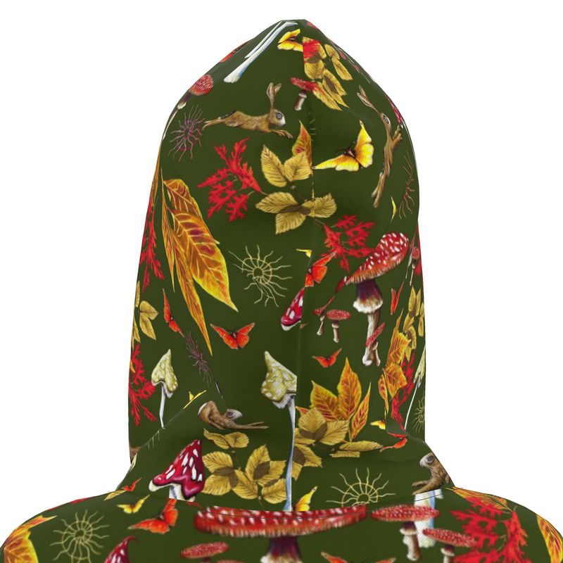 Earthy HareShroom Nature Hoodie Dress