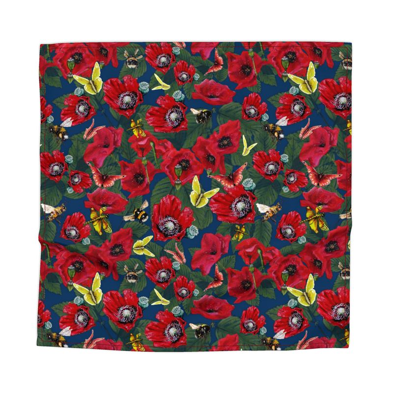 Poppy Wildlife Garden Bees Bandana