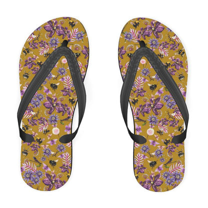 Wildflowers and Bees Flip Flops
