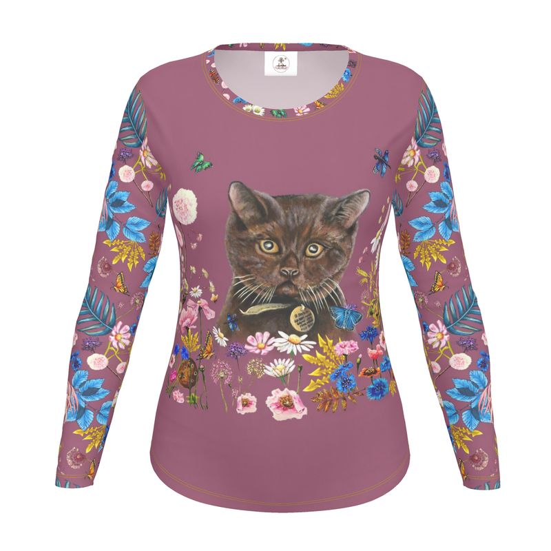 Cat Lovers Wildflower Cotton Shirt