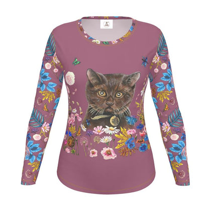 Cat Lovers Wildflower Cotton Shirt