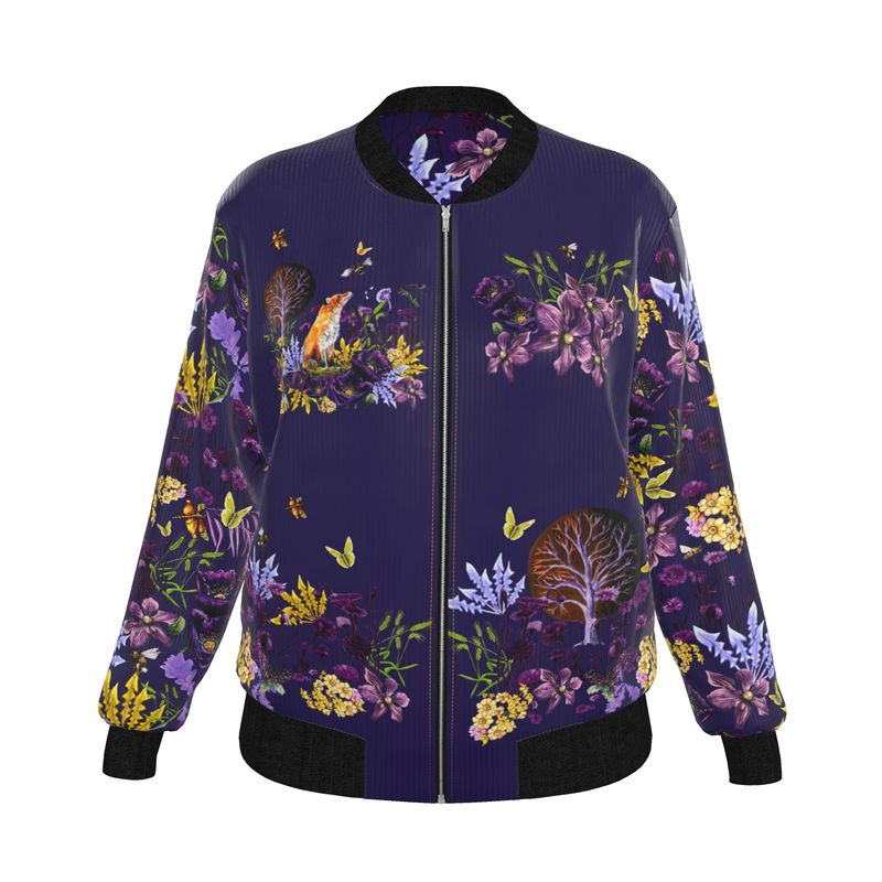 Fox Messenger Reversible Silk Bomber Jacket