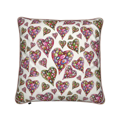 Heart and Soul Love Frequency Heart Velvet Cushion