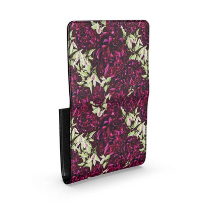 Peony Garden Small Leather Foldover Purse