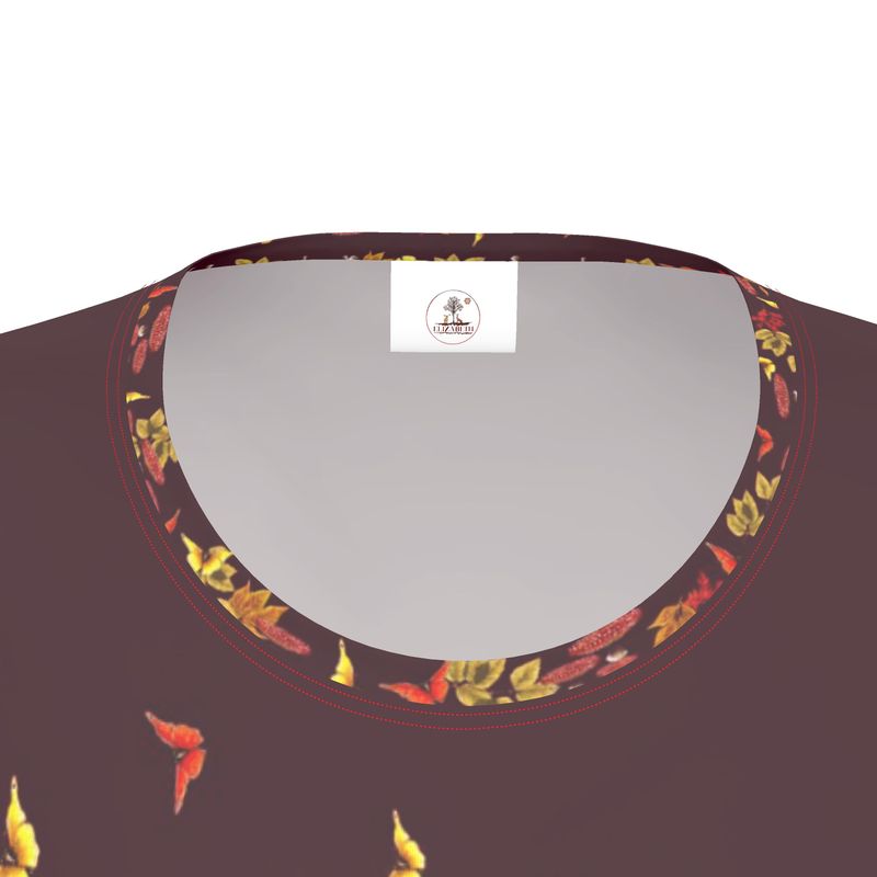 Hare Run with Butterflies at the Signs of Autumn Cotton T-shirt