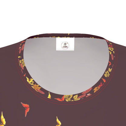 Hare Run with Butterflies at the Signs of Autumn Cotton T-shirt