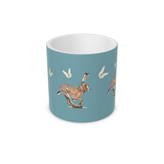 Wild Brown Hare Plant Pot