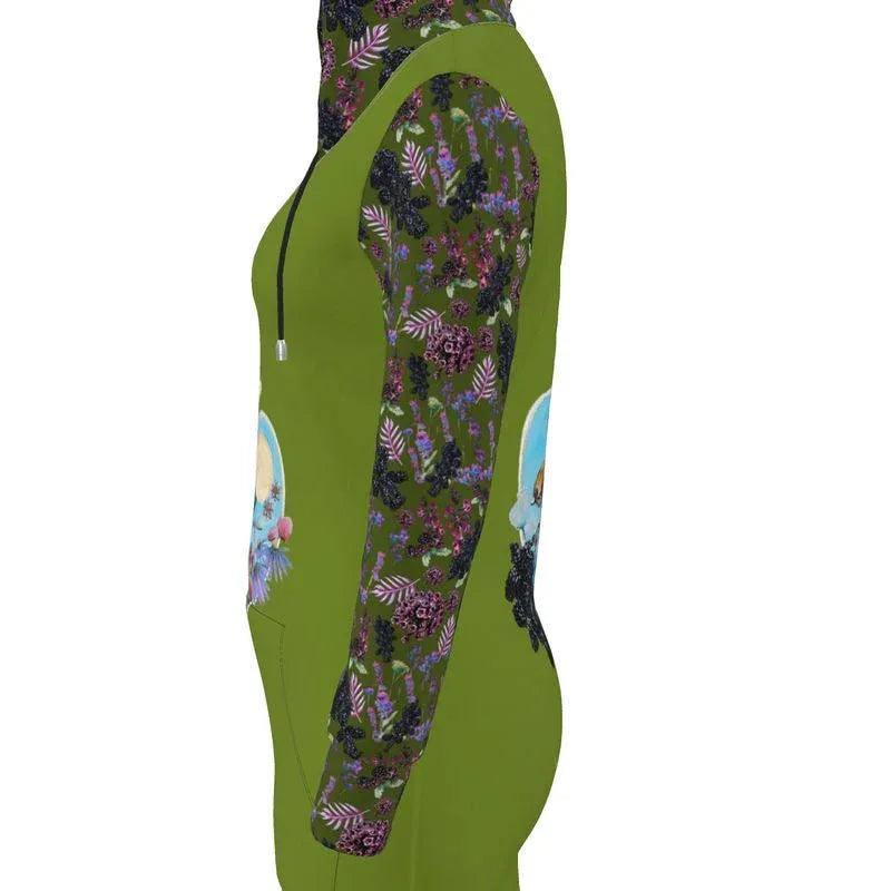 Three of Cups Hare Tarot Deck Hoodie Dress - Elizabeth's Boutique