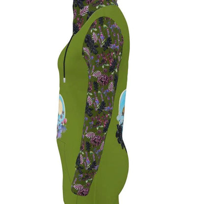 Three of Cups Hare Tarot Deck Hoodie Dress - Elizabeth's Boutique