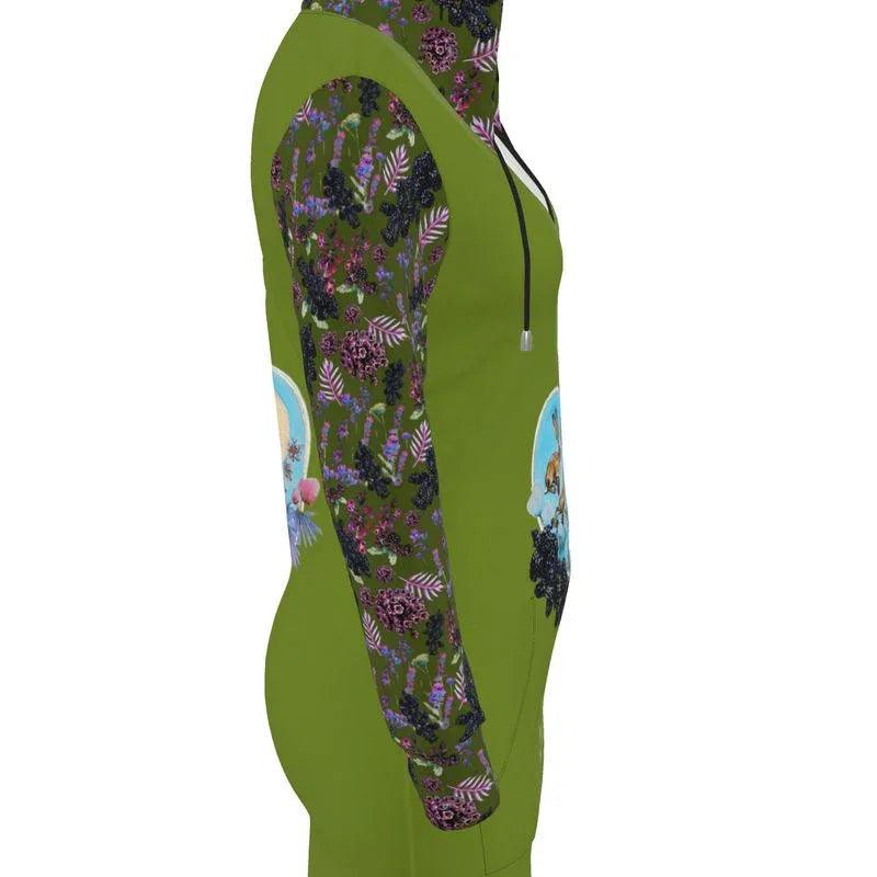 Three of Cups Hare Tarot Deck Hoodie Dress - Elizabeth's Boutique