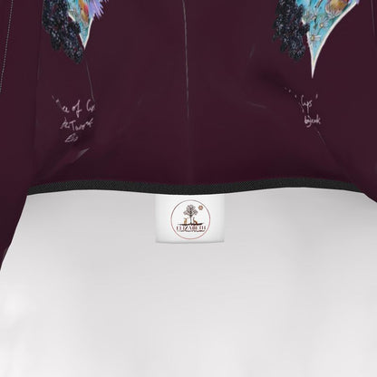 Three of Cups Hare Tarot Deck Hoodie Dress Deep Red