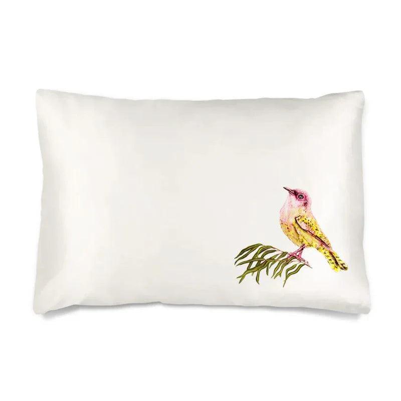 Bird Magic Soft Silk Pillowcase - Elizabeth's Boutique