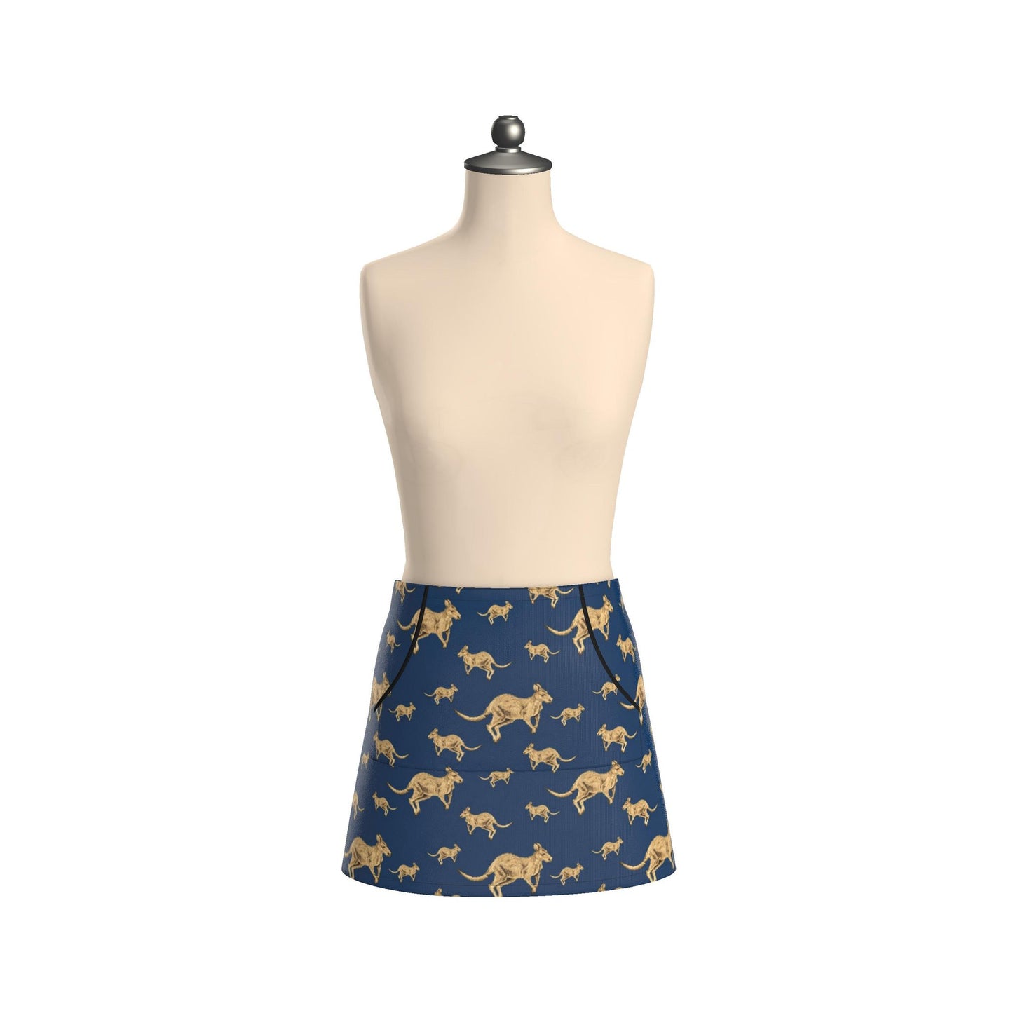 Golden Kangaroo Faux Leatherette Apron