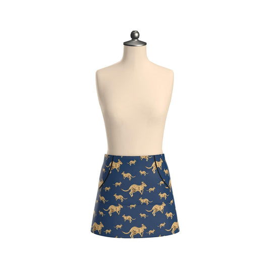 Golden Kangaroo Faux Leatherette Apron