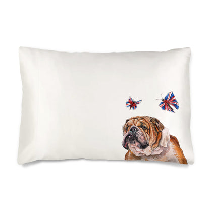British Bulldog Soft  Silk Pillowcase