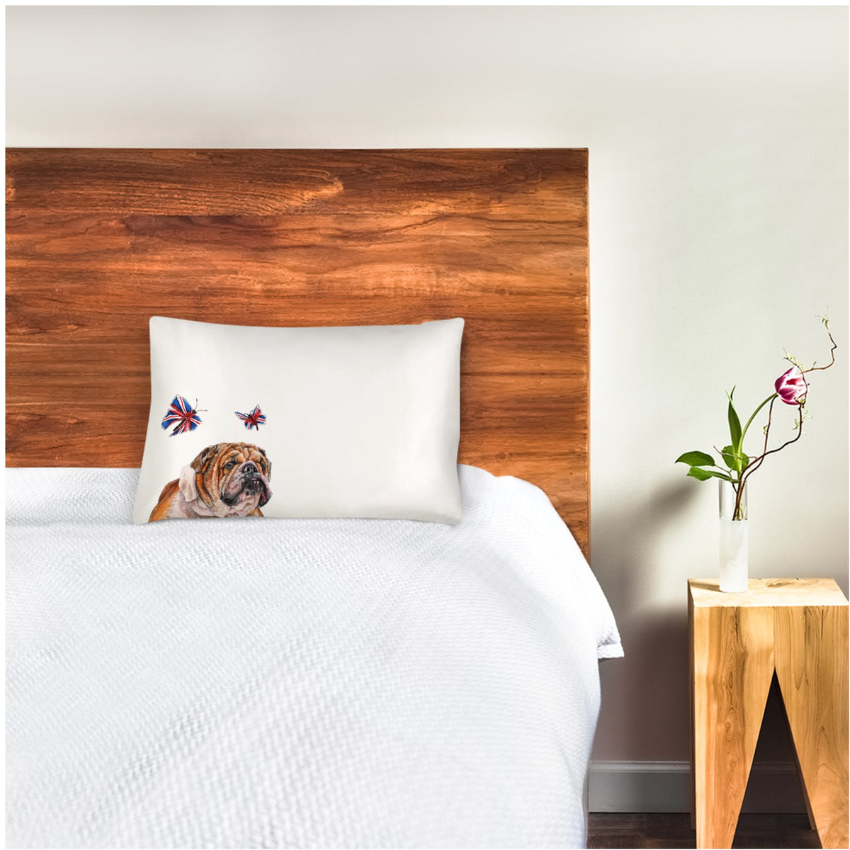 British Bulldog Soft  Silk Pillowcase