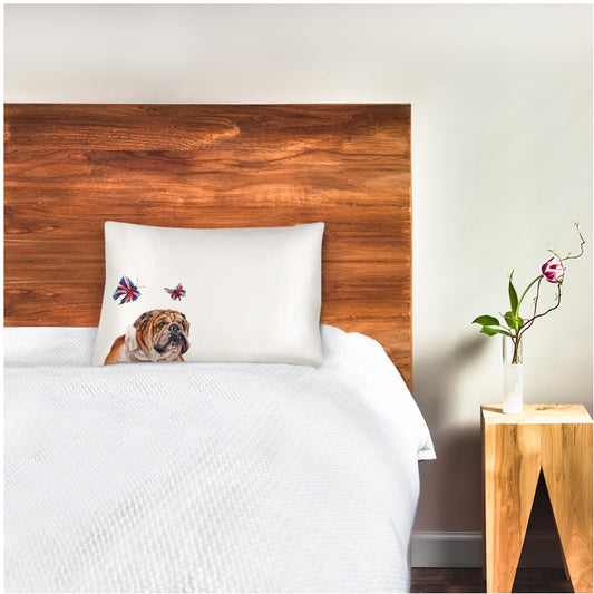 British Bulldog Soft  Silk Pillowcase