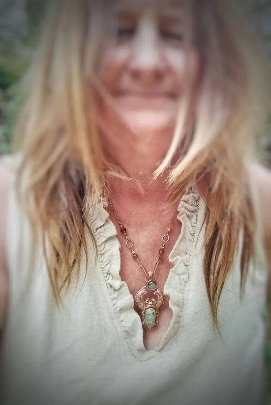Scarab Good Luck Necklace - Elizabeth's Boutique