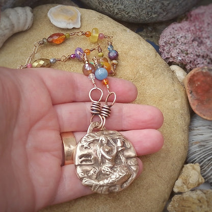 AQUARIUS Crystal Zodiac Astrology Pendant Necklace