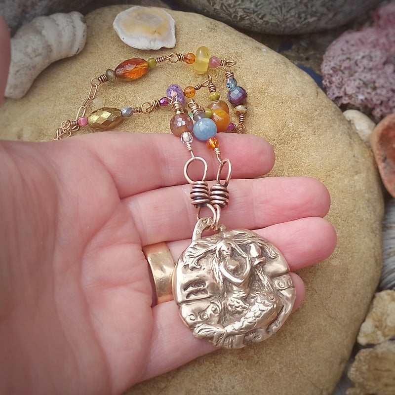 AQUARIUS Crystal Zodiac Astrology Pendant Necklace