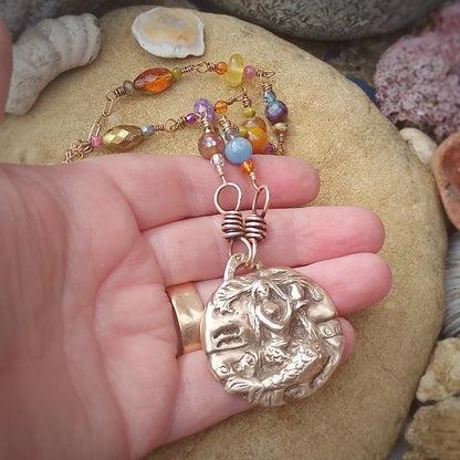 AQUARIUS Crystal Zodiac Astrology Pendant Necklace