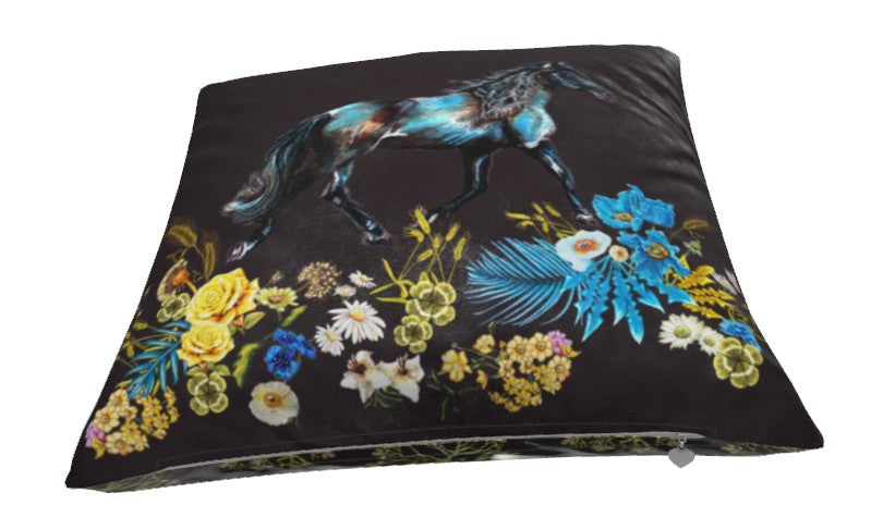 Horse Messenger Velvet Cushion