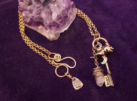 Cosmic Moon Connection Herkimer Diamond Portal Key - Elizabeth's Boutique
