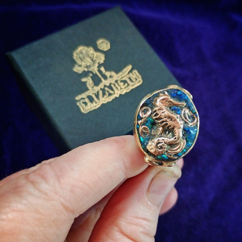 Dragon Seahorse Ring (reserved for KB)