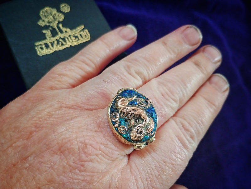 Dragon Seahorse Ring (reserved for KB)