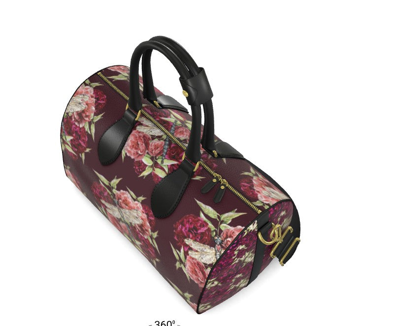 Dragonfly Peony Duffle Bag - Limited Edition