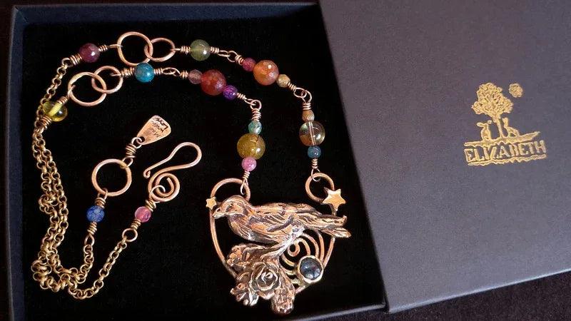 Wisdom of the Crow Necklace - Elizabeth's Boutique