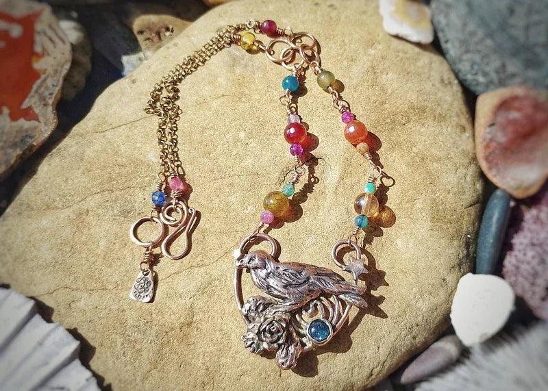 Wisdom of the Crow Necklace - Elizabeth's Boutique