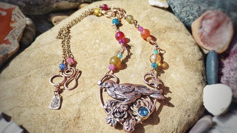 Wisdom of the Crow Necklace - Elizabeth's Boutique