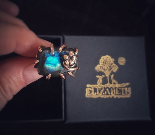 Galactic Dreams Labradorite Bronze Ring