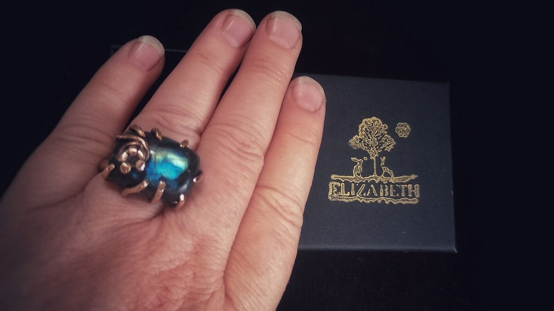 Galactic Dreams Labradorite Bronze Ring