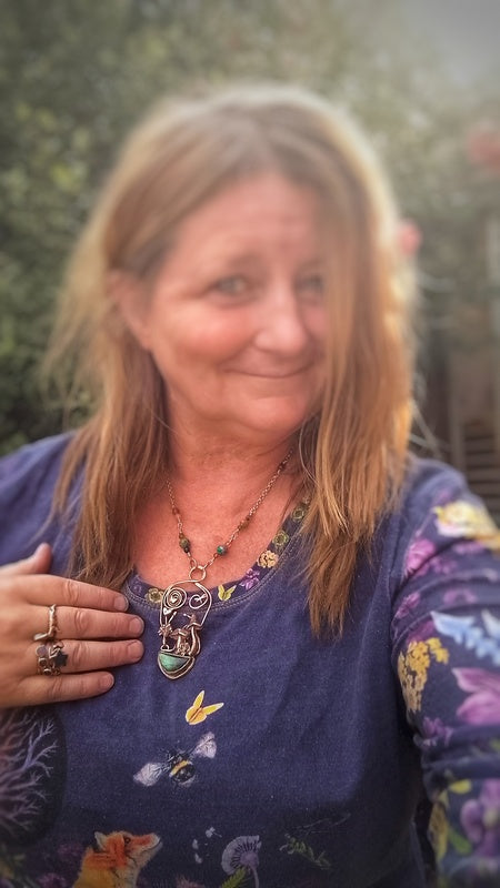 Underworld Labradorite Shroom Necklace