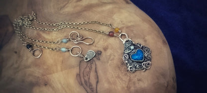 Sacred Heart Opal Necklace