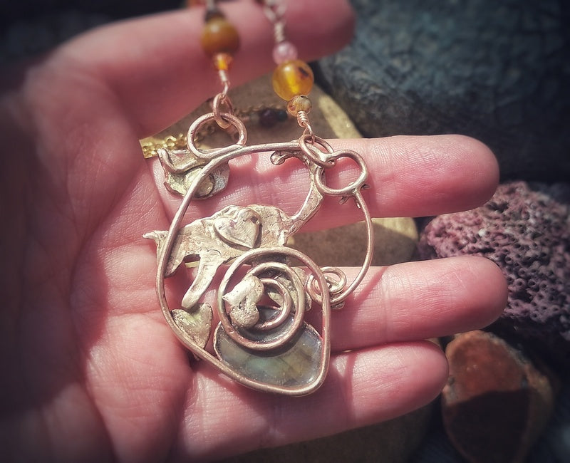 The Owl and the Pussycat Labradorite Necklace