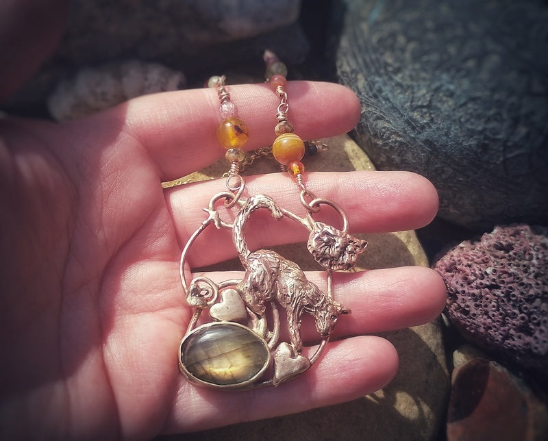 The Owl and the Pussycat Labradorite Necklace