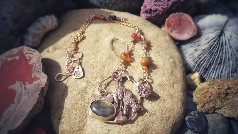 The Owl and the Pussycat Labradorite Necklace