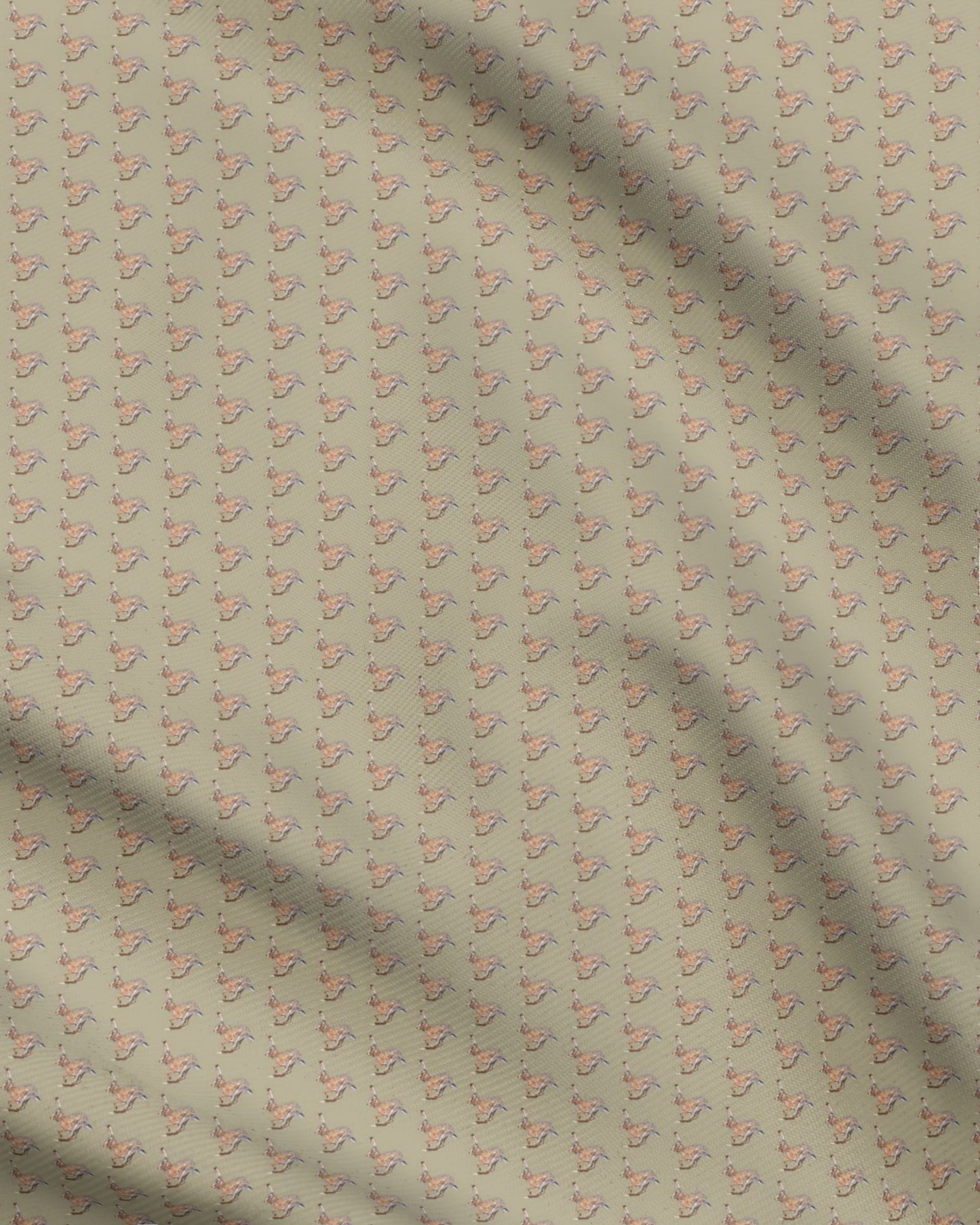 Brown Hare Creams Fabric Prints