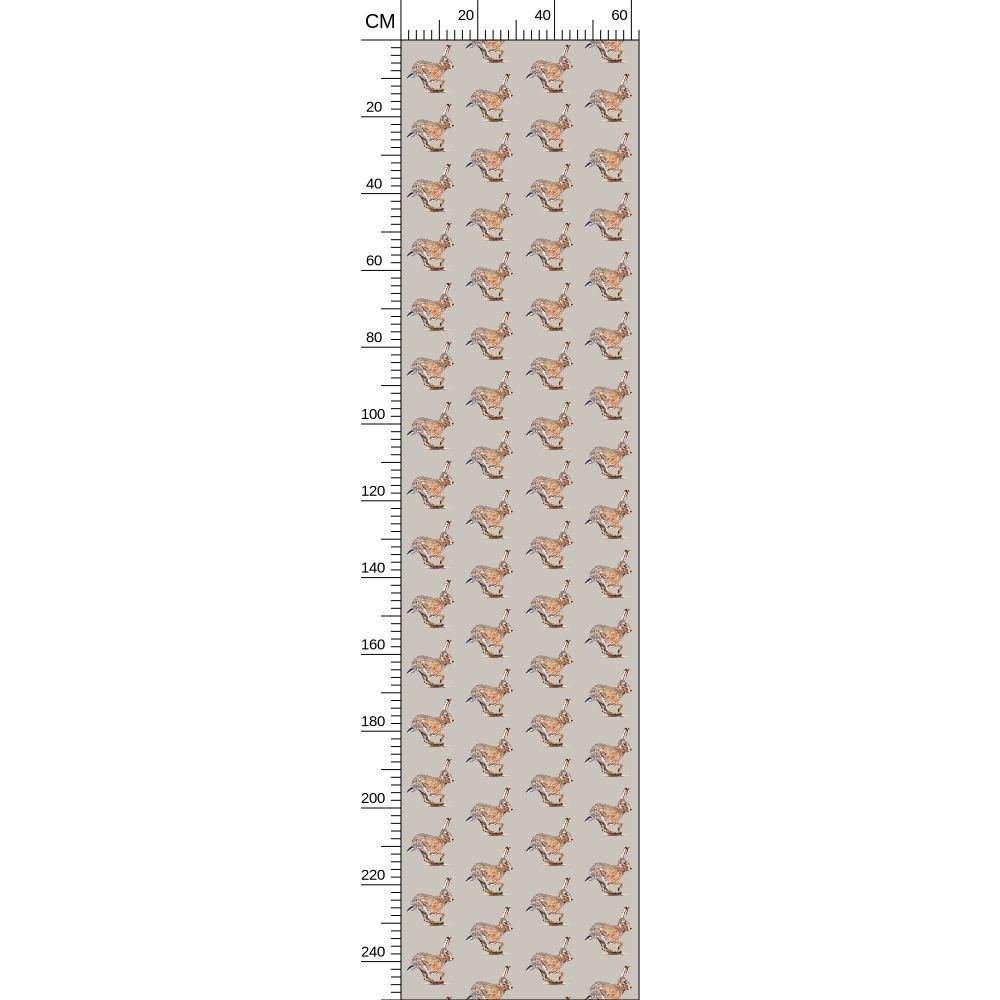 Running Wild Brown Hare Wallpaper Cream