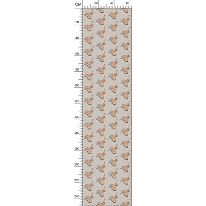 Running Wild Brown Hare Wallpaper Cream