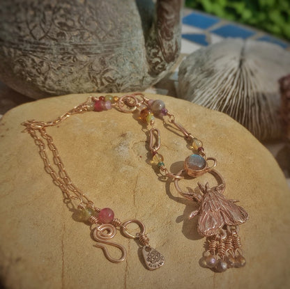 White Moth Wisdom Necklace