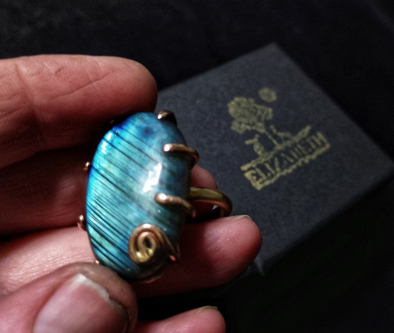 Labradorite Statement Ring