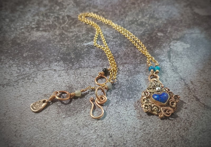 Sacred Heart Opal Necklace
