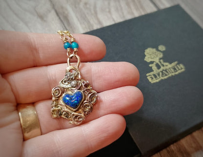 Sacred Heart Opal Necklace