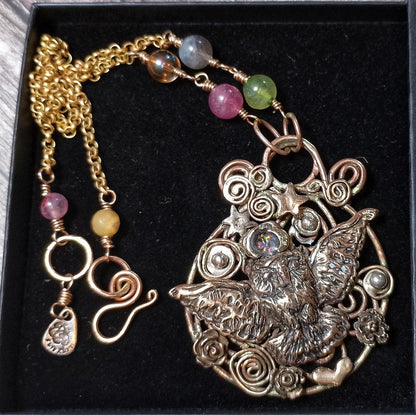 The Owls Wisdom Opal Necklace