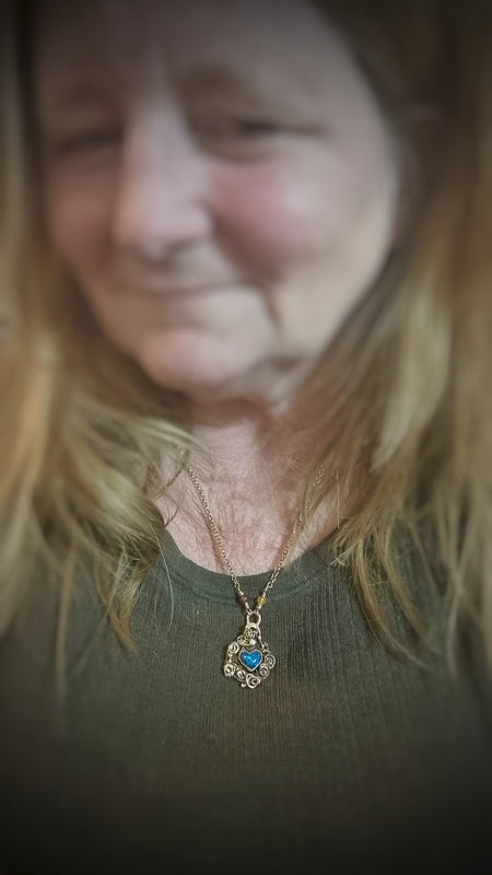 Sacred Heart Opal Necklace